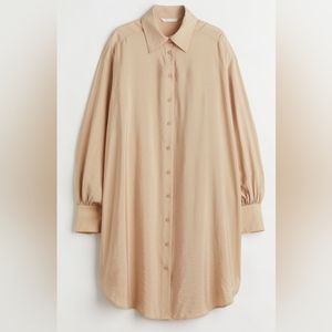 H&M beige shirt dress